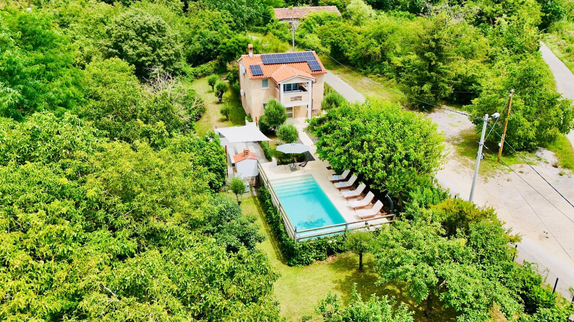 Wellness House Oliva With Heated Salt Water Pool, Sauna & Jakuzzi Labin  Exterior foto